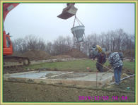 Fundamente werden gegossen