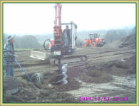 Löcher werden gebohrt