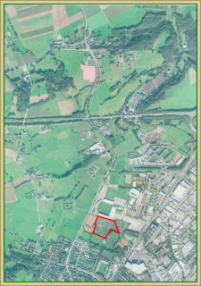 Alter und neuer Standort im Luftbild