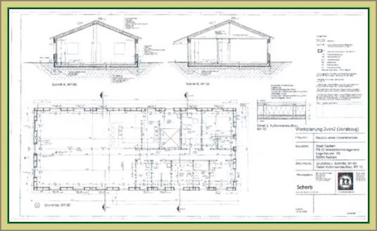 Das Vereinsheim im Grundriss