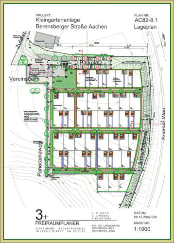 Der Lageplan der neuen Anlage